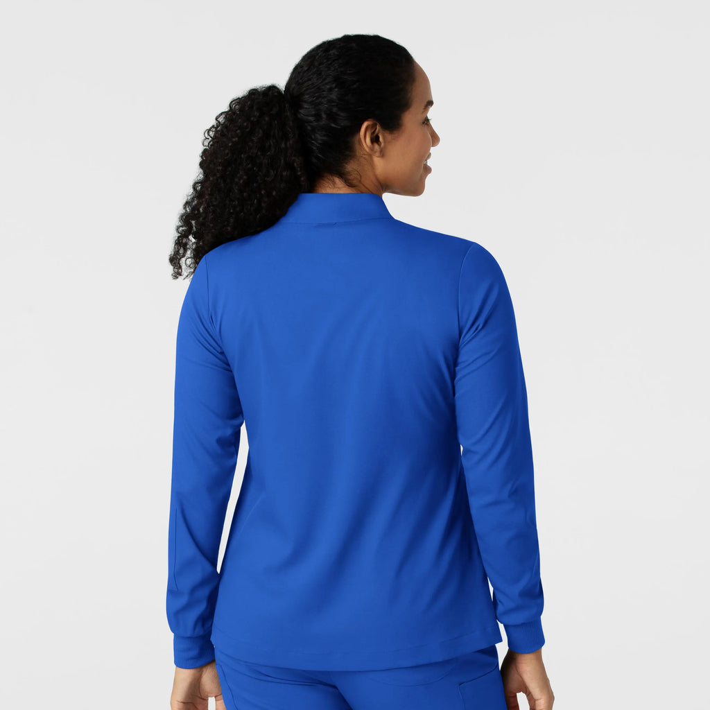 Wink Scrubs Women's Warm Up Jacket Royal Blue | scrub-supply.com