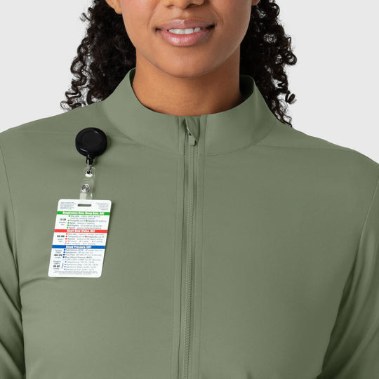 Wink Scrubs Women's Warm Up Jacket Sage | scrub-supply.com
