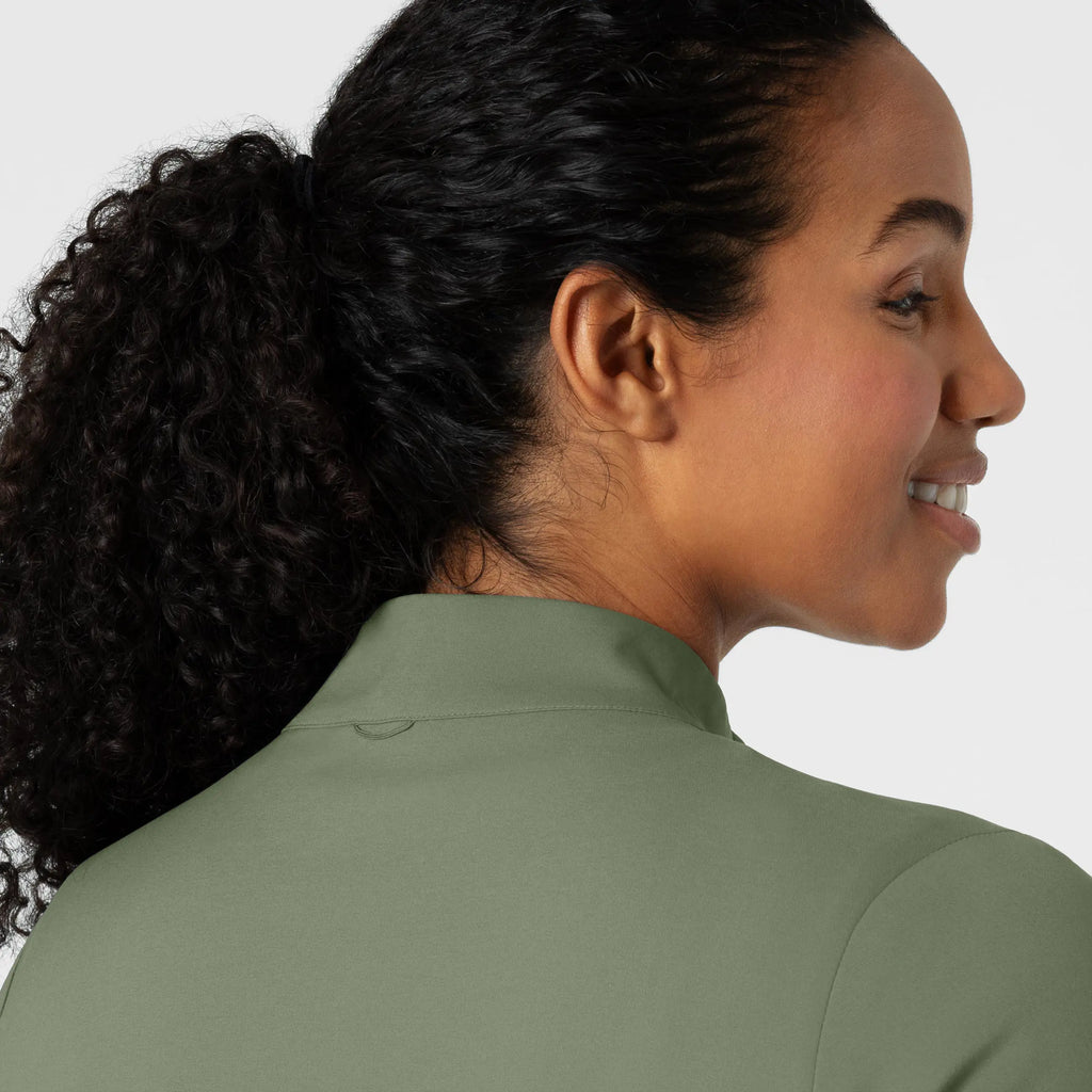 Wink Scrubs Women's Warm Up Jacket Sage | scrub-supply.com