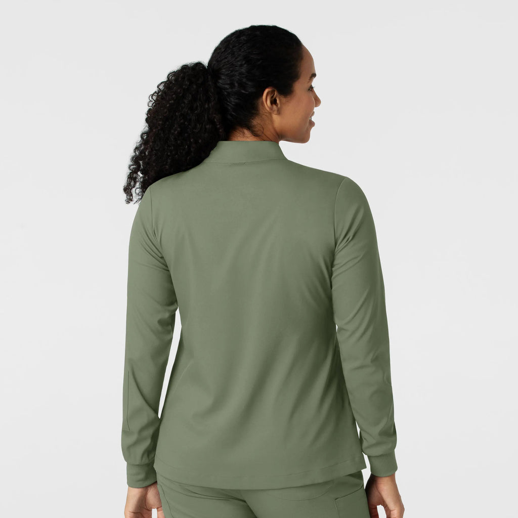 Wink Scrubs Women's Warm Up Jacket Sage | scrub-supply.com