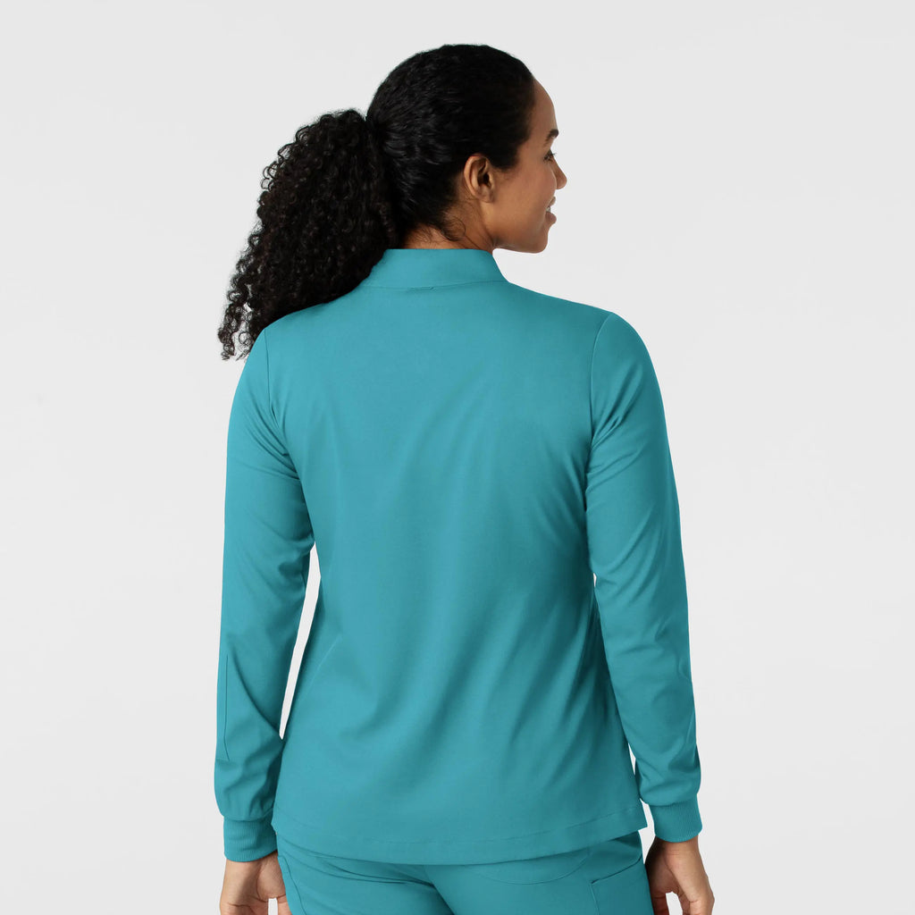 Wink Scrubs Women's Warm Up Jacket Teal | scrub-supply.com