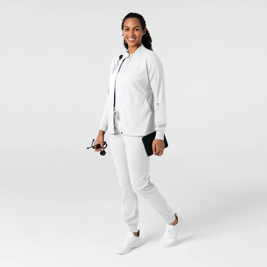 Wink Scrubs Women's Warm Up Scrub Jacket White | scrub-supply.com