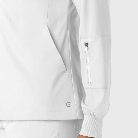 Wink Scrubs Women's Warm Up Scrub Jacket White | scrub-supply.com