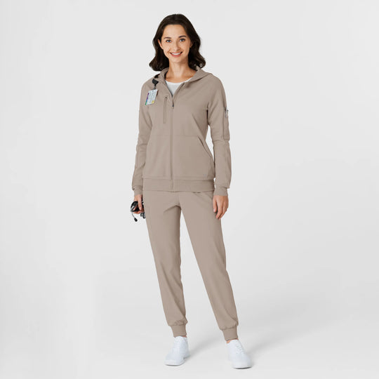 Wink Scrubs Knit Women’s Zip Hoodie Haze | scrub-supply.com