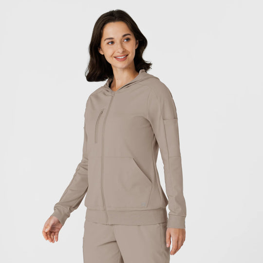 Wink Scrubs Knit Women’s Zip Hoodie Haze | scrub-supply.com