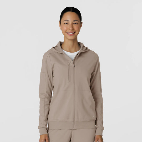 Wink Scrubs Knit Women’s Zip Hoodie Haze | scrub-supply.com