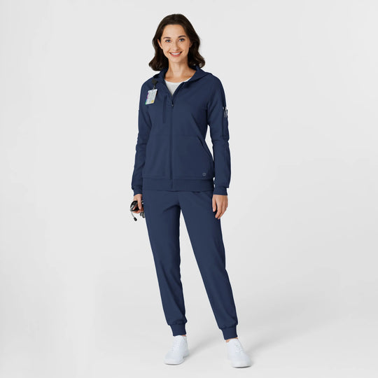 Wink Scrubs Knit Women’s Zip Hoodie Navy | scrub-supply.com