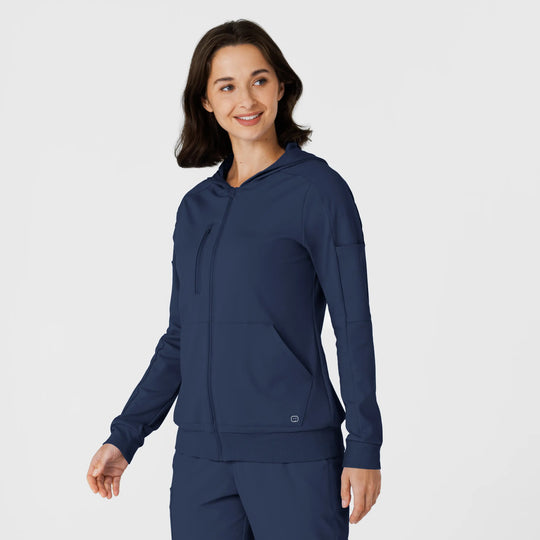 Wink Scrubs Knit Women’s Zip Hoodie Navy | scrub-supply.com