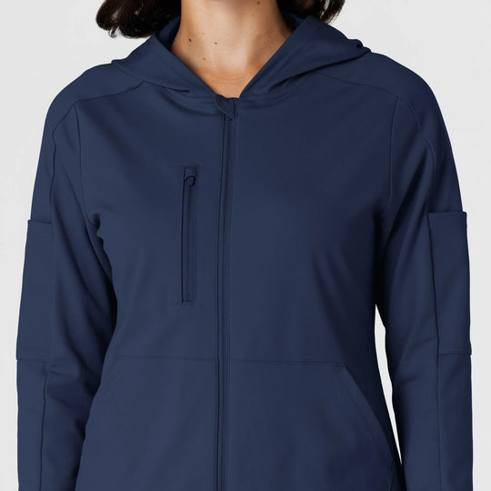 Wink Scrubs Knit Women’s Zip Hoodie Navy | scrub-supply.com