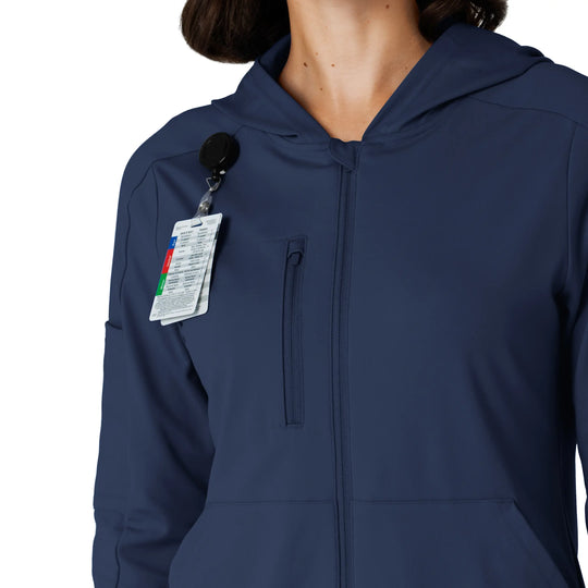 Wink Scrubs Knit Women’s Zip Hoodie Navy | scrub-supply.com