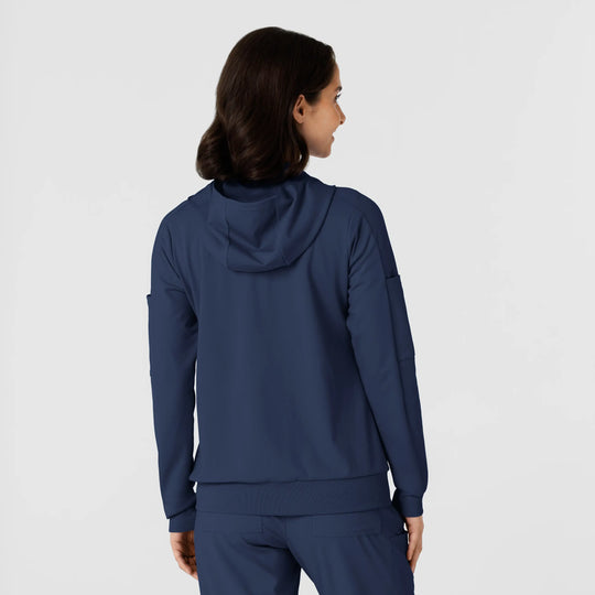 Wink Scrubs Knit Women’s Zip Hoodie Navy | scrub-supply.com