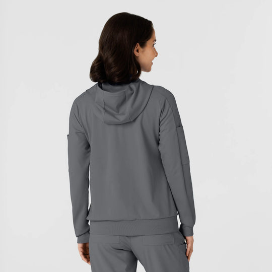 Wink Scrubs Knit Women’s Zip Hoodie Pewter | scrub-supply.com