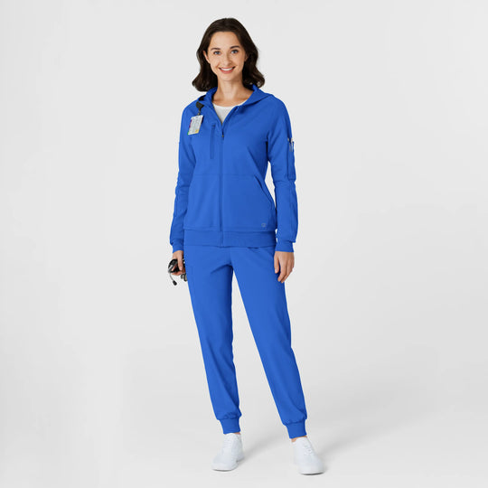 Wink Scrubs Knit Women’s Zip Hoodie Royal Blue | scrub-supply.com