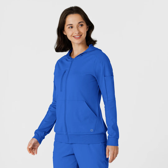 Wink Scrubs Knit Women’s Zip Hoodie Royal Blue | scrub-supply.com