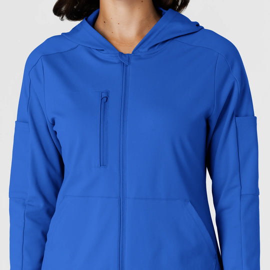 Wink Scrubs Knit Women’s Zip Hoodie Royal Blue | scrub-supply.com