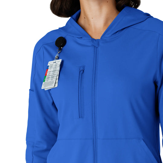 Wink Scrubs Knit Women’s Zip Hoodie Royal Blue | scrub-supply.com