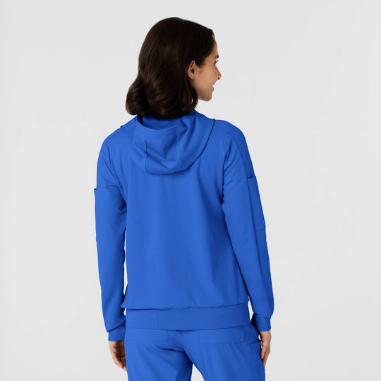 Wink Scrubs Knit Women’s Zip Hoodie Royal Blue | scrub-supply.com