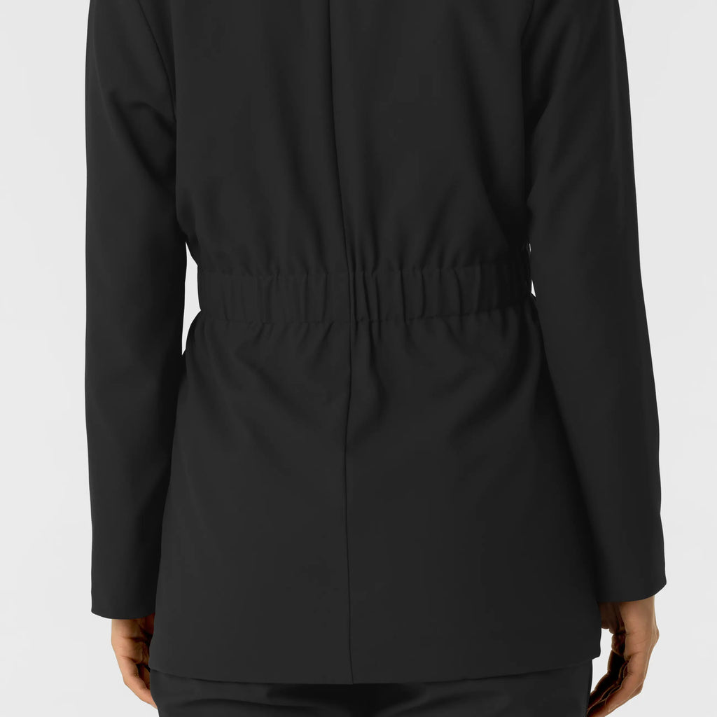 Wink Scrubs Women's Blazer Short Lab Coat Black | scrub-supply.com