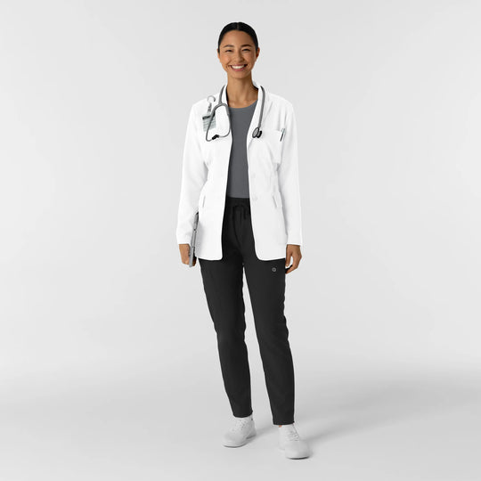 Wink Scrubs Women's Blazer Short Lab Coat White | scrub-supply.com