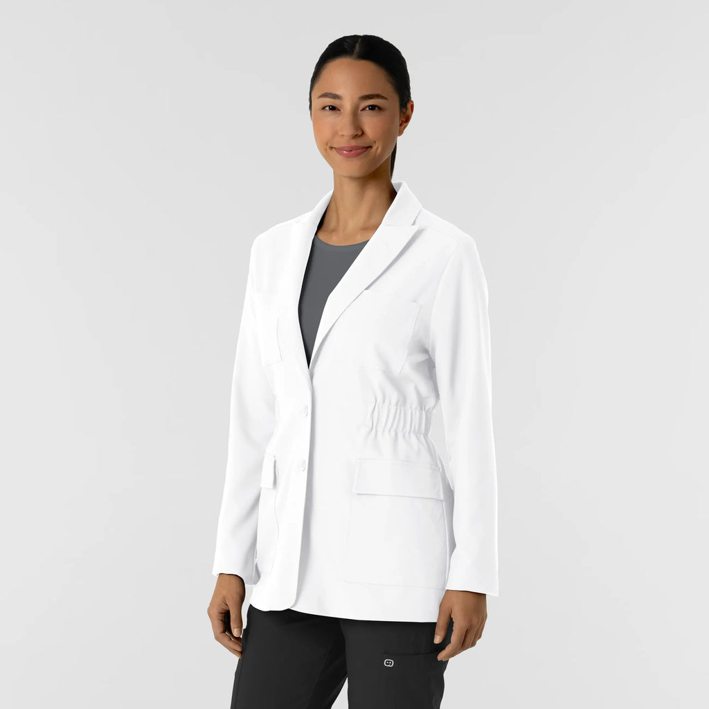 Wink Scrubs Women's Blazer Short Lab Coat White | scrub-supply.com
