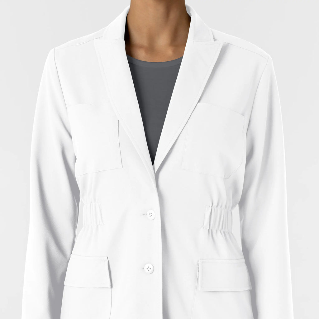 Wink Scrubs Women's Blazer Short Lab Coat White | scrub-supply.com