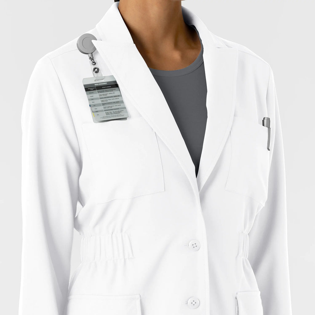 Wink Scrubs Women's Blazer Short Lab Coat White | scrub-supply.com