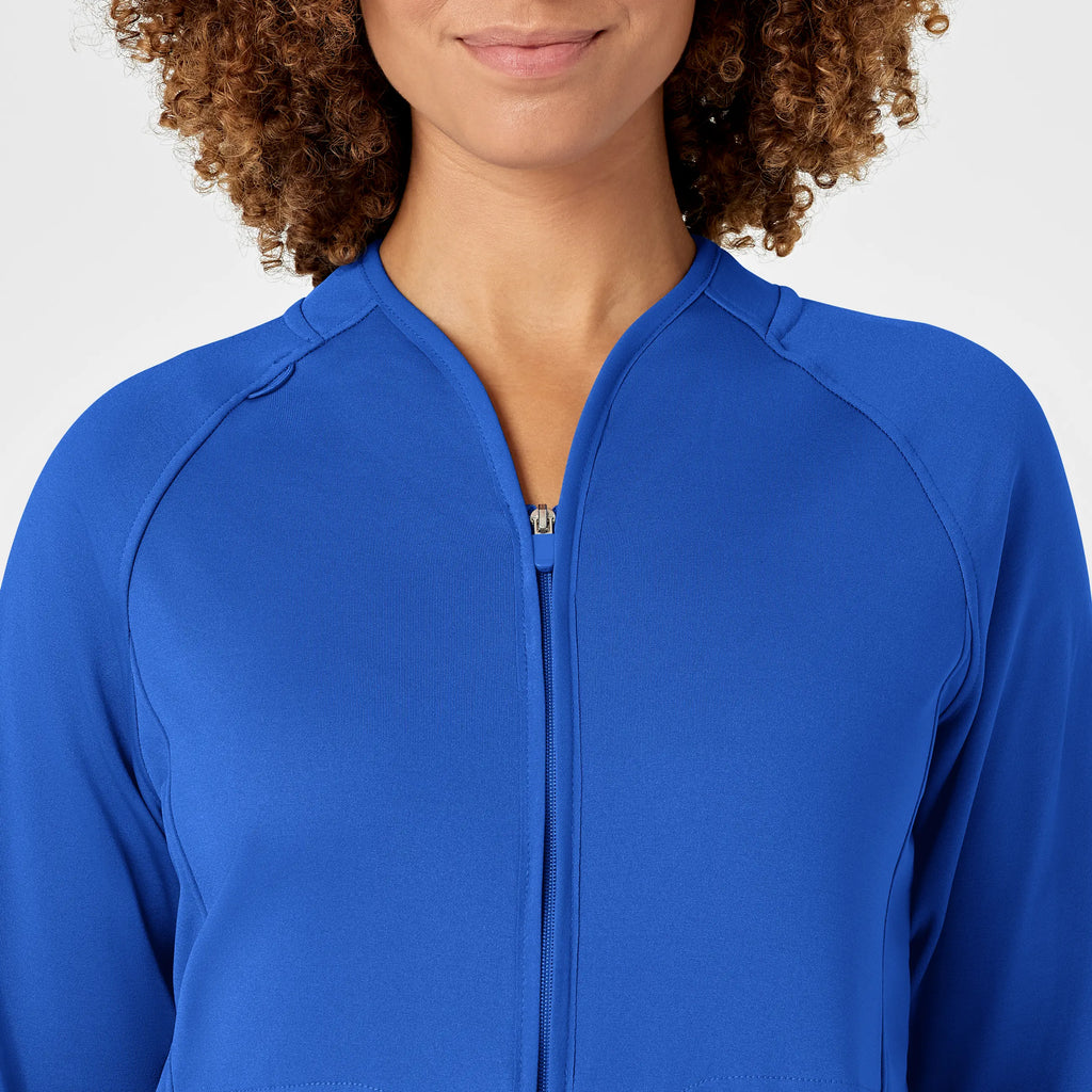 Wink Scrubs Women's Fleece Full Zip Jacket Royal Blue | scrub-supply.com