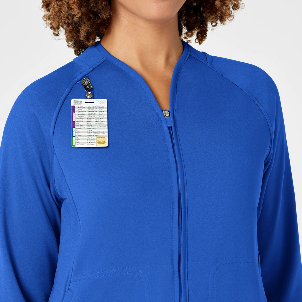 Wink Scrubs Women's Fleece Full Zip Jacket Royal Blue | scrub-supply.com