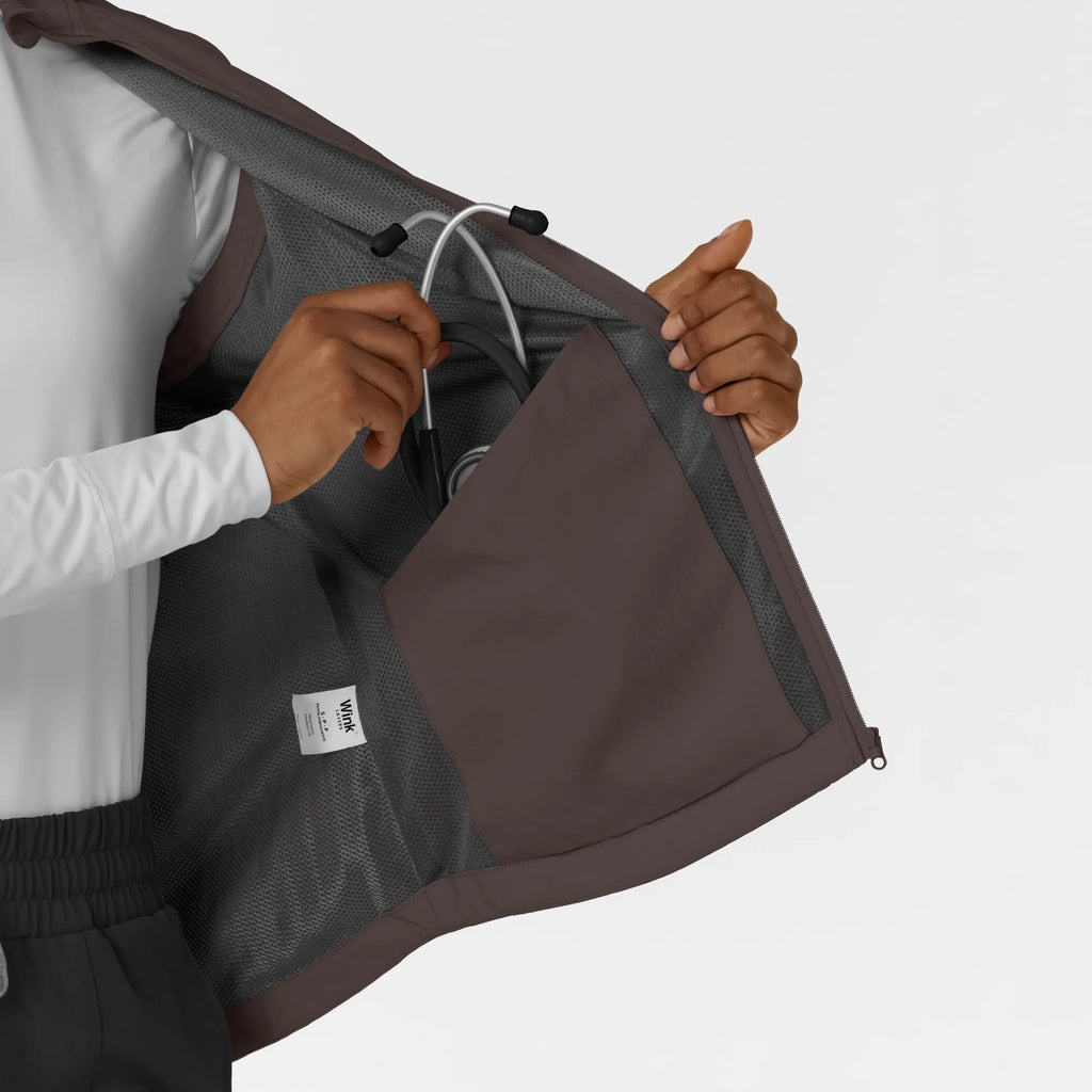 Wink Scrubs Women's Everything Everywhere Scrub Vest Graphite | scrub-supply.com