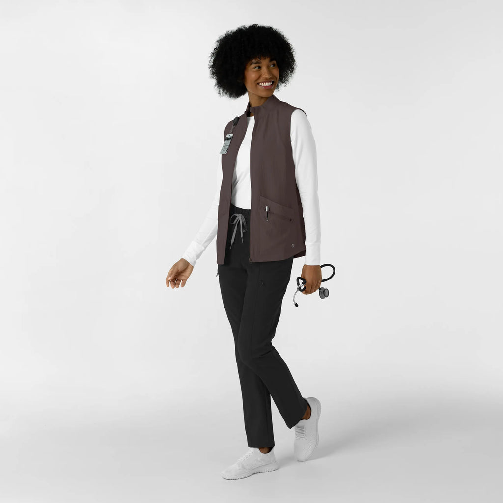 Wink Scrubs Women's Everything Everywhere Scrub Vest Graphite | scrub-supply.com