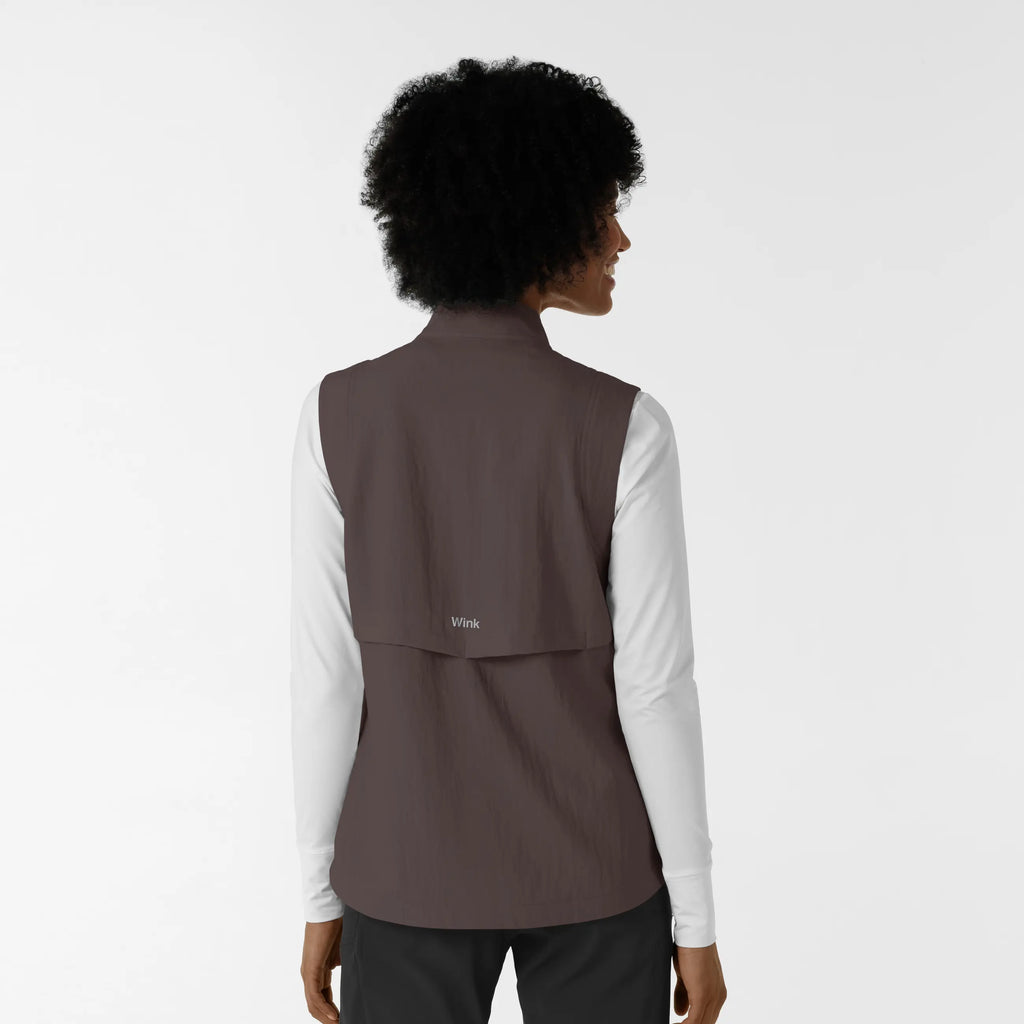 Wink Scrubs Women's Everything Everywhere Scrub Vest Graphite | scrub-supply.com