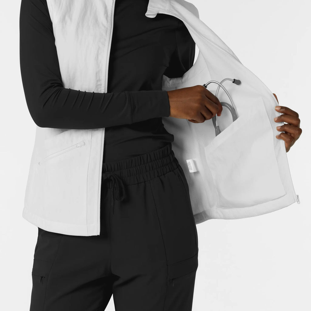 Wink Scrubs Women's Everything Everywhere Scrub Vest White | scrub-supply.com