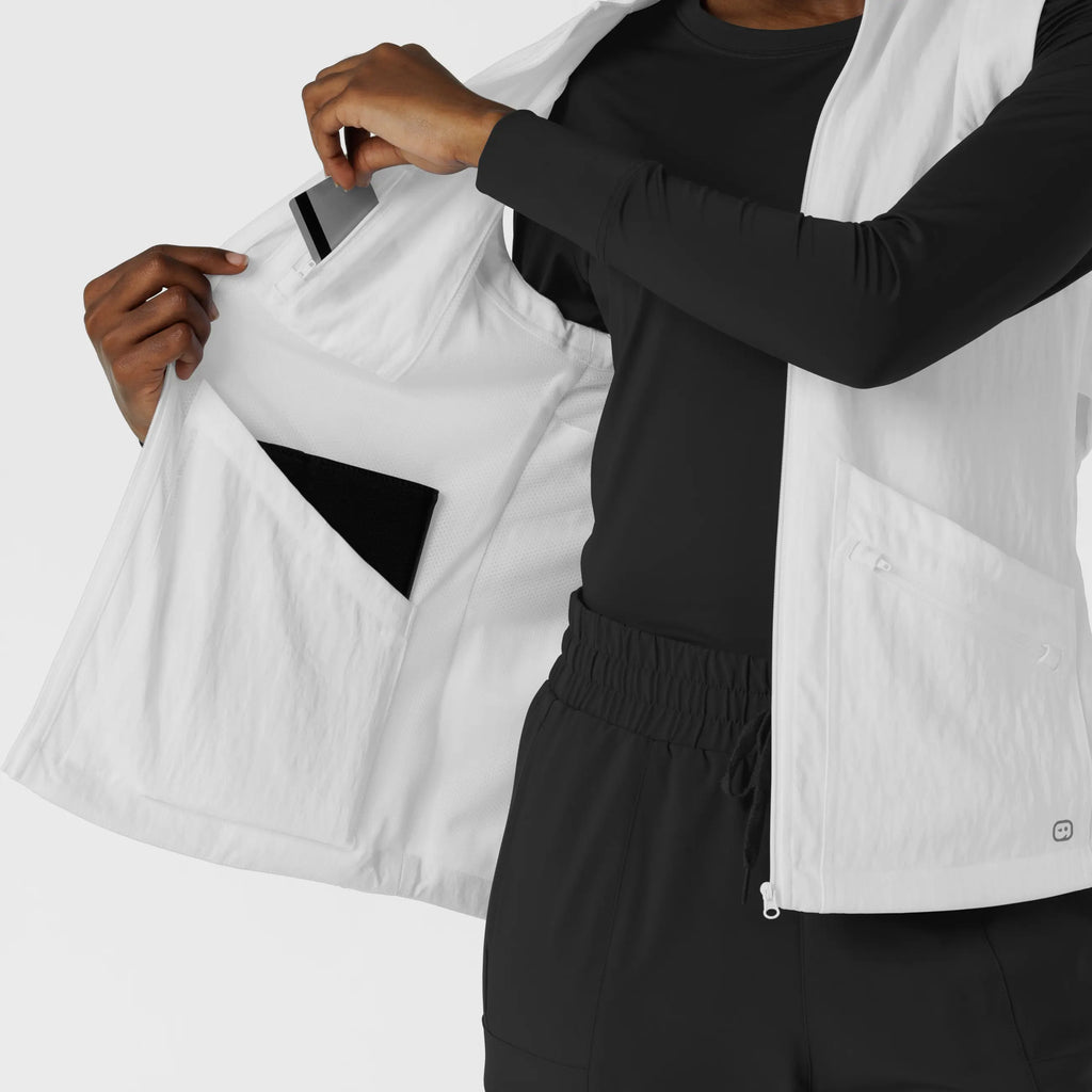 Wink Scrubs Women's Everything Everywhere Scrub Vest White | scrub-supply.com