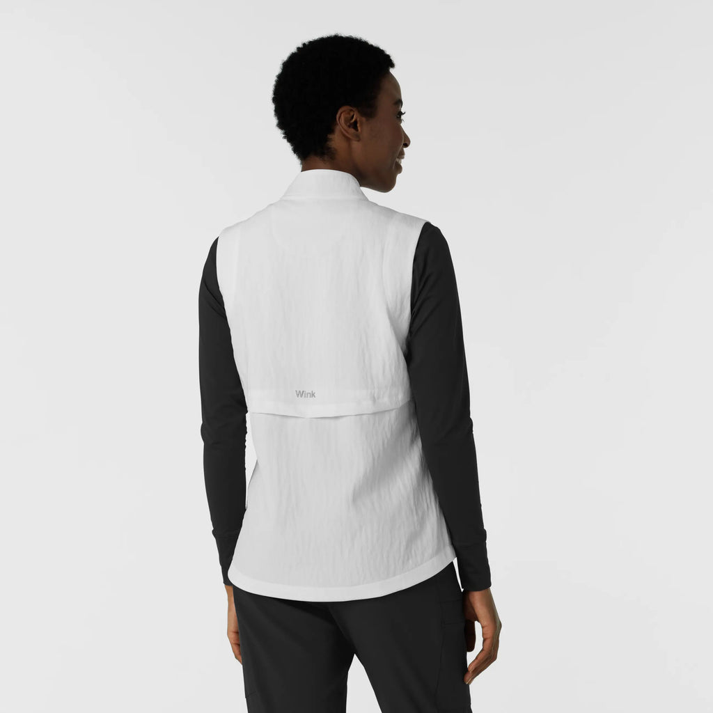 Wink Scrubs Women's Everything Everywhere Scrub Vest White | scrub-supply.com