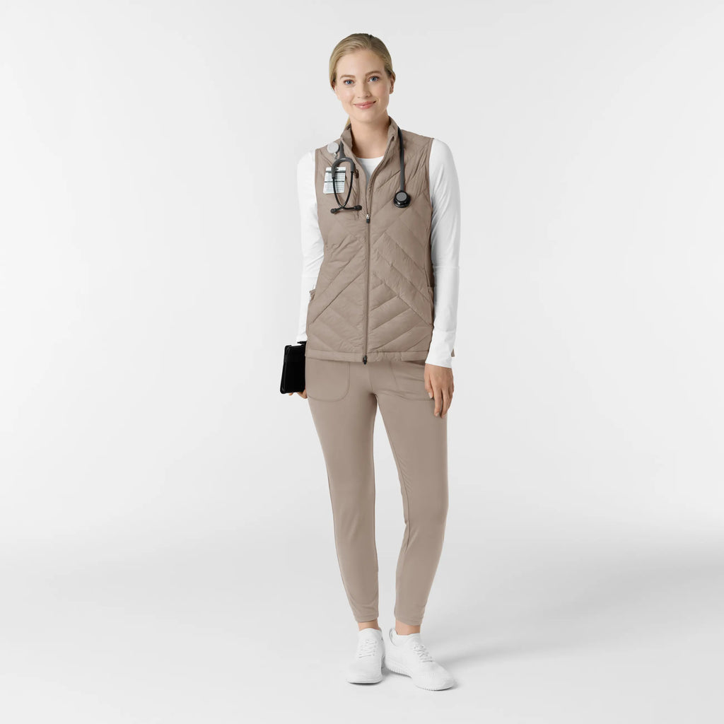Wink Scrubs Women's Quilted Scrub Vest Haze | scrub-supply.com