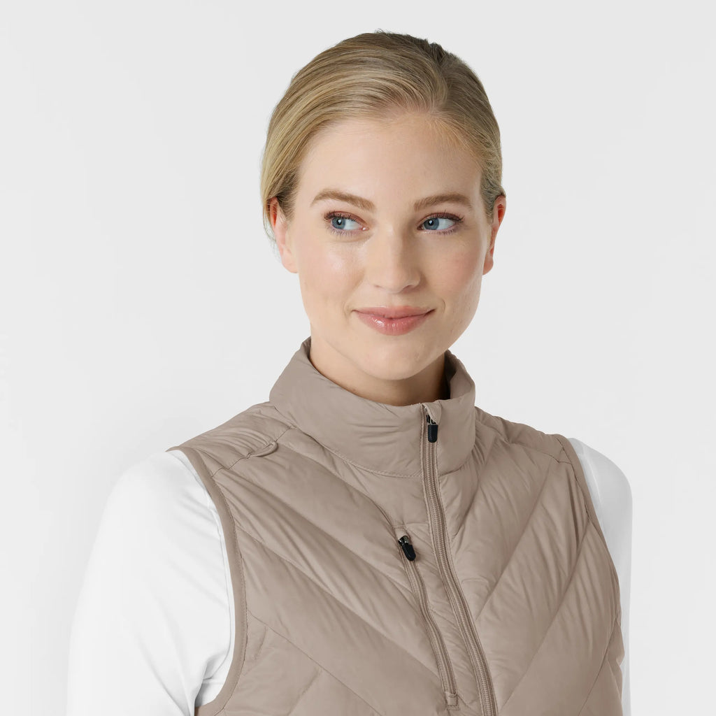 Wink Scrubs Women's Quilted Scrub Vest Haze | scrub-supply.com