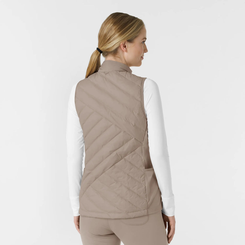 Wink Scrubs Women's Quilted Scrub Vest Haze | scrub-supply.com
