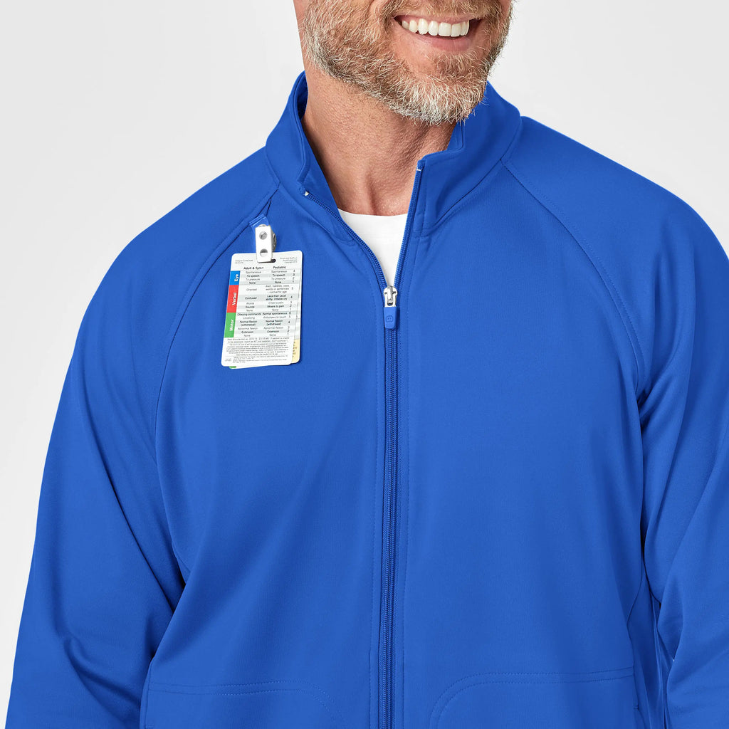 Wink Scrubs Men's Fleece Full Zip Jacket Royal Blue | scrub-supply.com