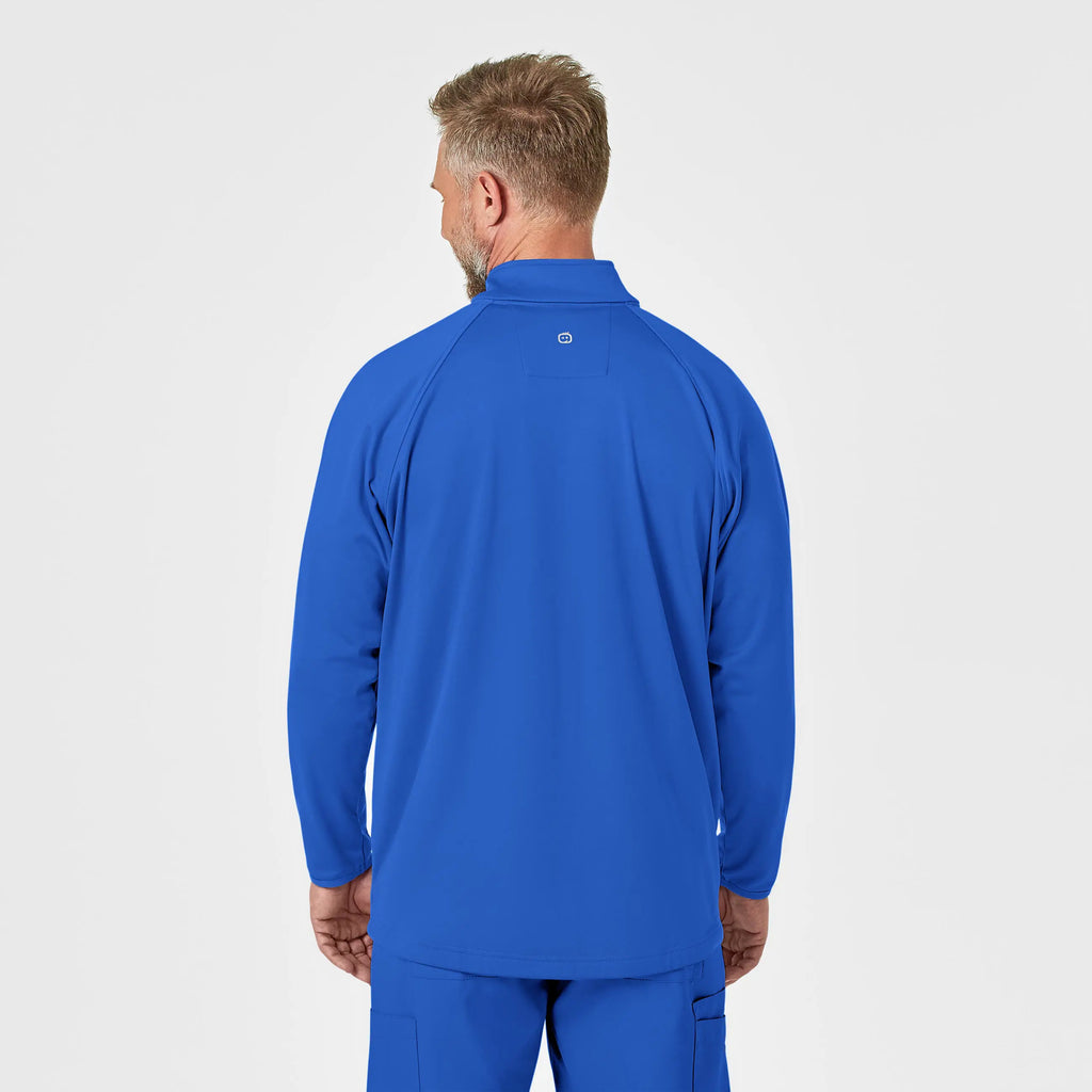 Wink Scrubs Men's Fleece Full Zip Jacket Royal Blue | scrub-supply.com