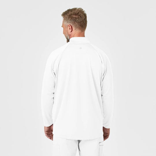 Wink Scrubs Men's Fleece Full Zip Jacket White | scrub-supply.com