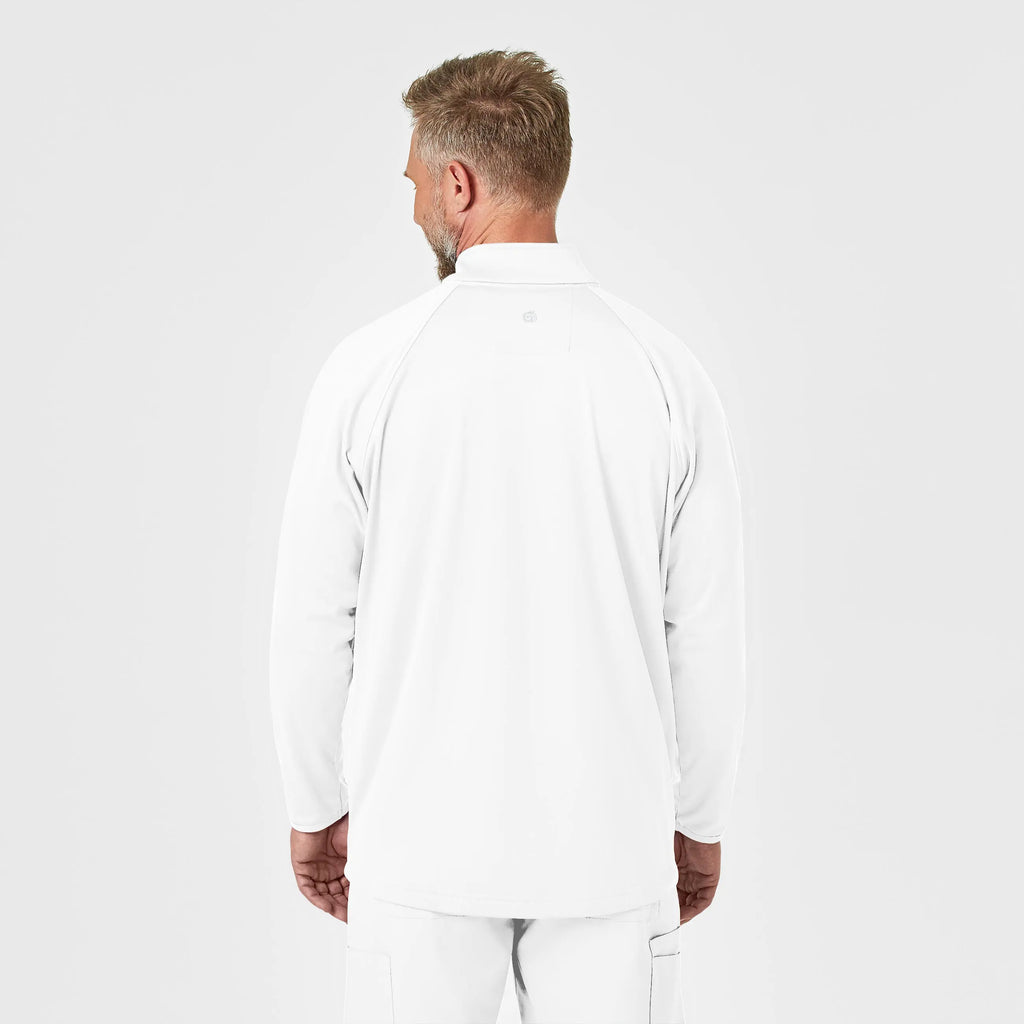 Wink Scrubs Men's Fleece Full Zip Jacket White | scrub-supply.com