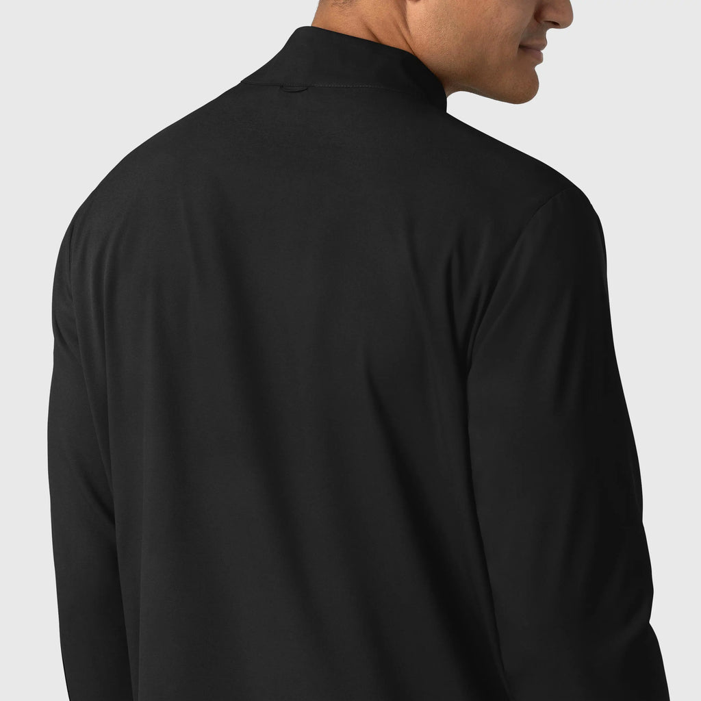 Wink Scrubs Men's Warm Up Jacket Black | scrub-supply.com