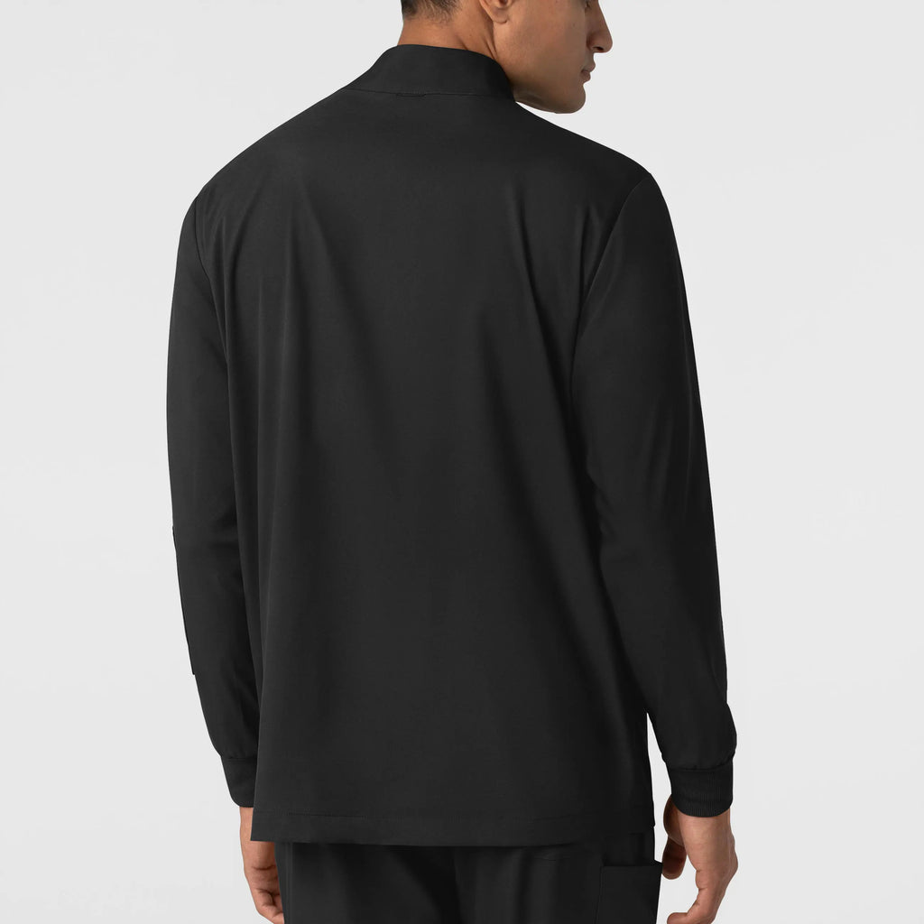 Wink Scrubs Men's Warm Up Jacket Black | scrub-supply.com