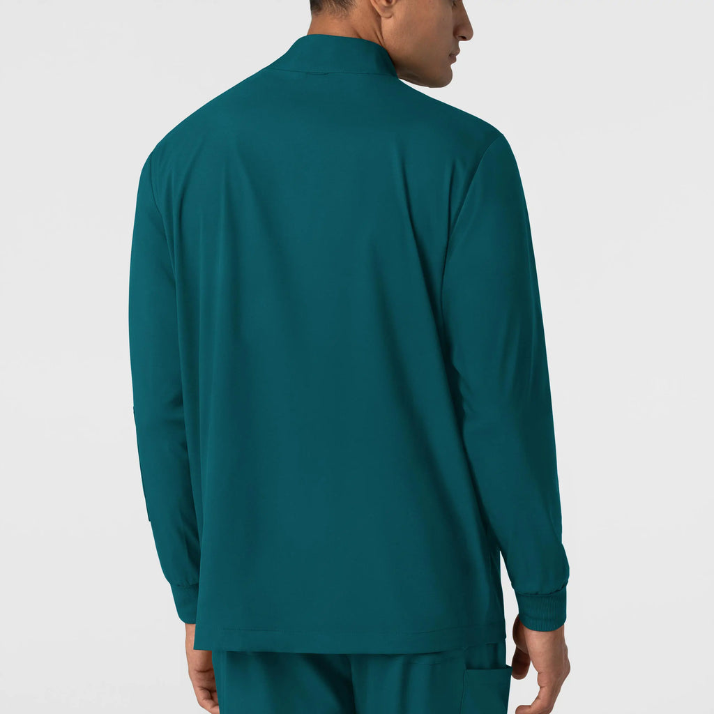 Wink Scrubs Men's Warm Up Jacket Caribbean Blue | scrub-supply.com