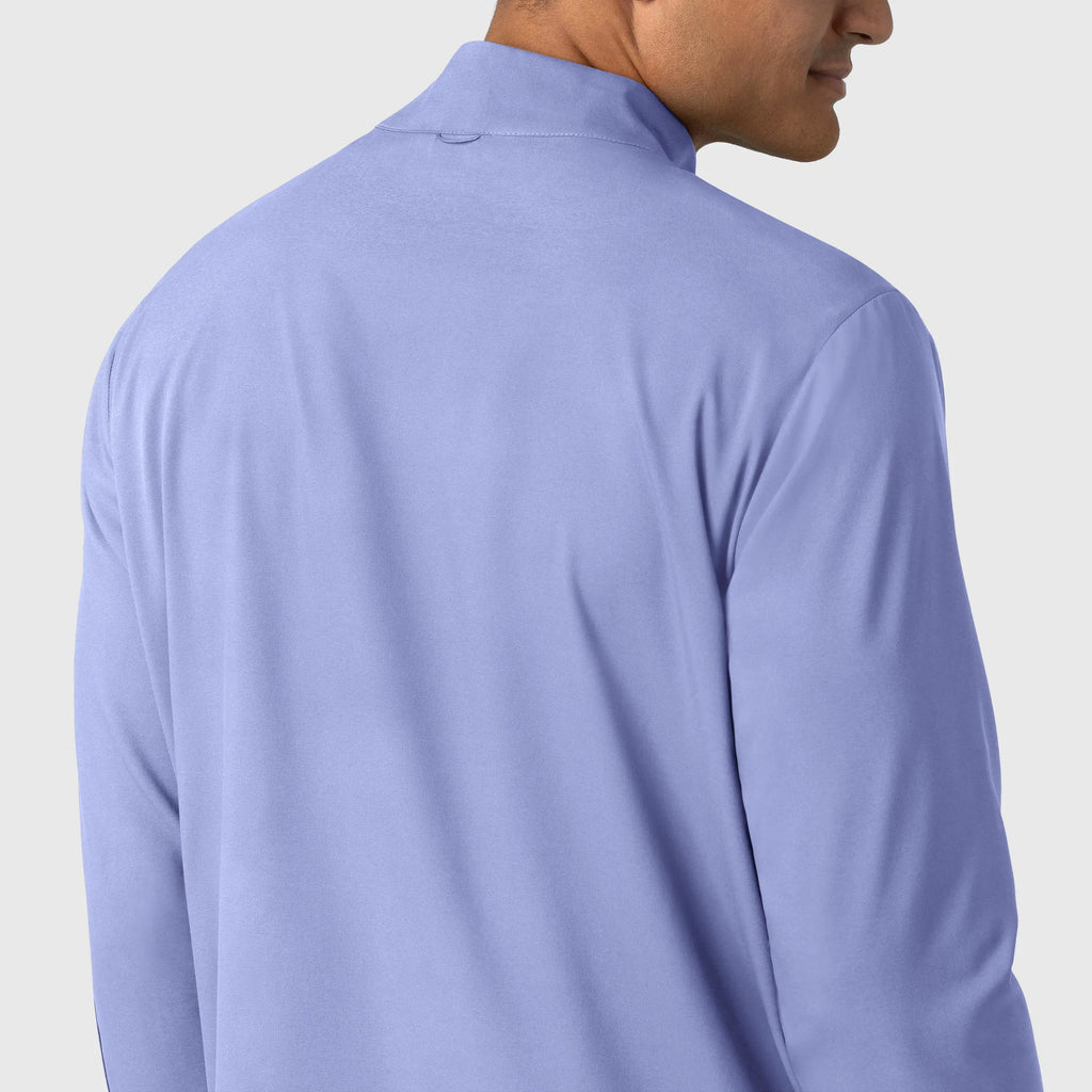 Wink Scrubs Men's Warm Up Jacket Ceil Blue | scrub-supply.com