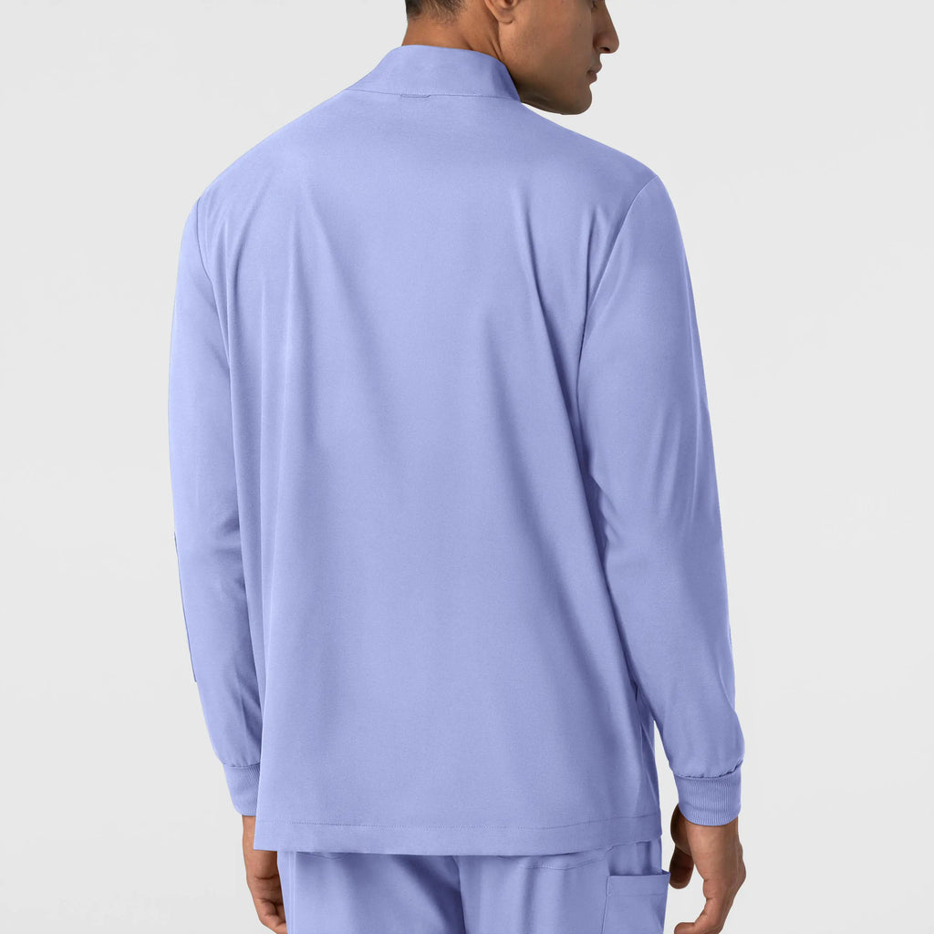 Wink Scrubs Men's Warm Up Jacket Ceil Blue | scrub-supply.com