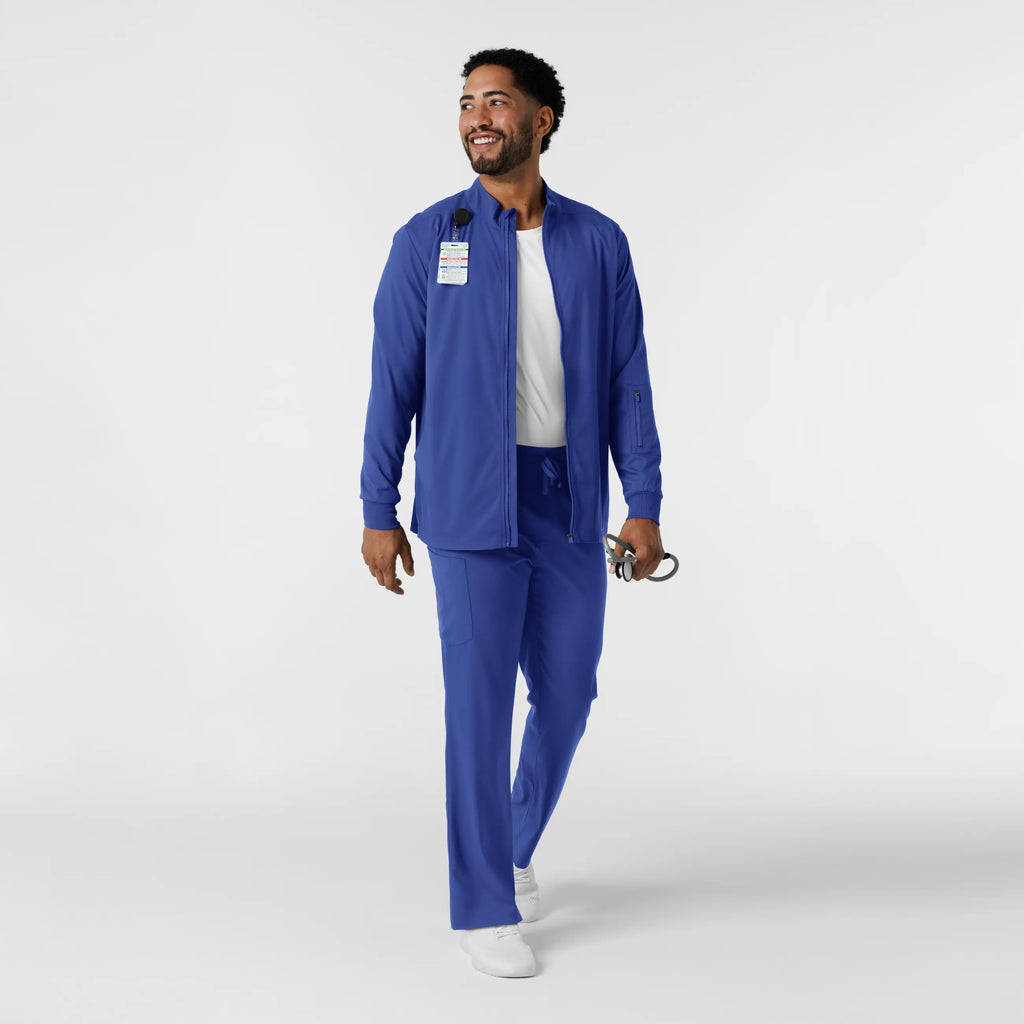 Wink Scrubs Men's Warm Up Scrub Jacket Galaxy Blue | scrub-supply.com