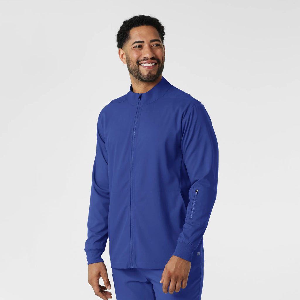 Wink Scrubs Men's Warm Up Scrub Jacket Galaxy Blue | scrub-supply.com