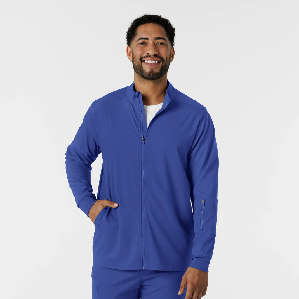 Wink Scrubs Men's Warm Up Scrub Jacket Galaxy Blue | scrub-supply.com