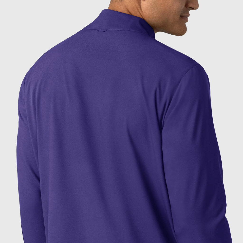 Wink Scrubs Men's Warm Up Jacket Grape | scrub-supply.com